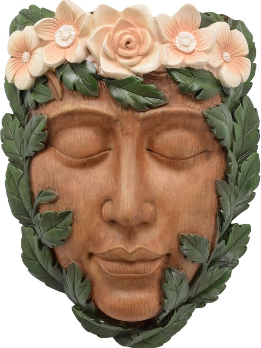 Whimsical Tree Face Planter - 8"x10.5" Outdoor Garden Art, Birdfeeder Decor